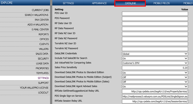 Set-Up RP Data – ValuePRO